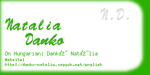 natalia danko business card